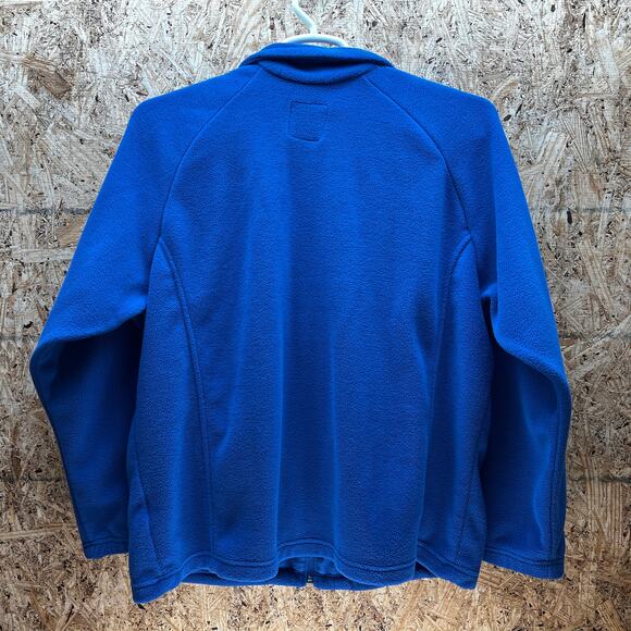 Blair Polyester Blue Solid Long Sleeve Fleece Jacket Womens XL - Picture 2 of 5